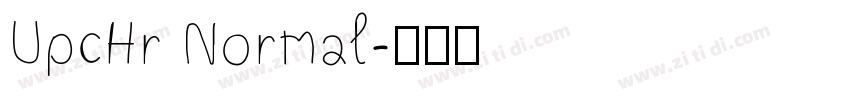 UpcHr Normal字体转换